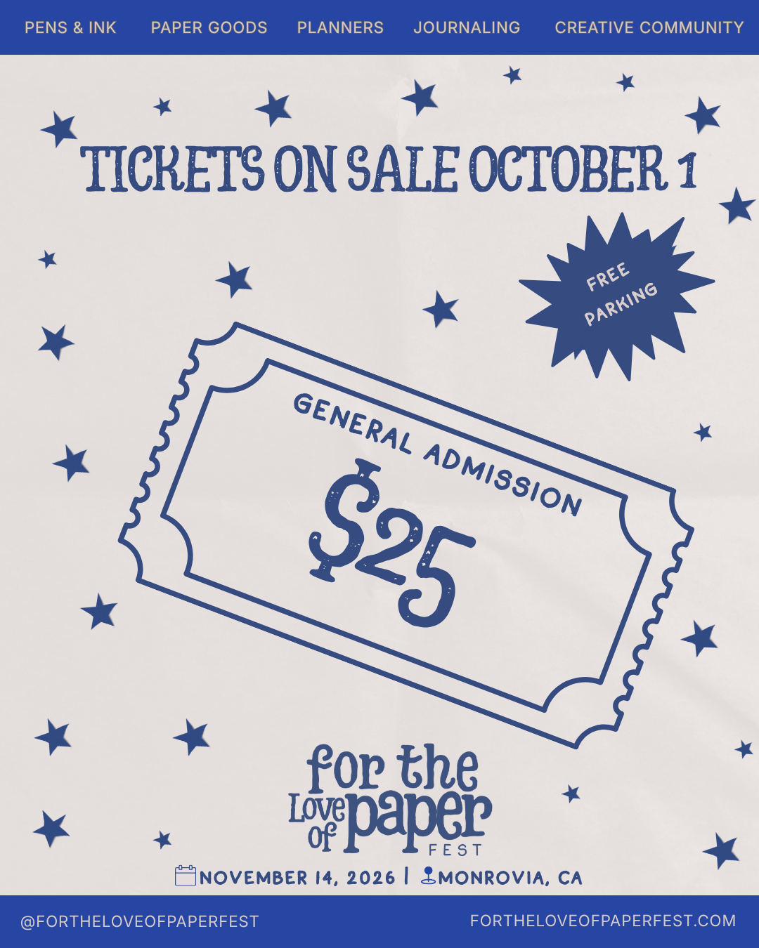 For the Love of Paper Fest | General Admission | $25