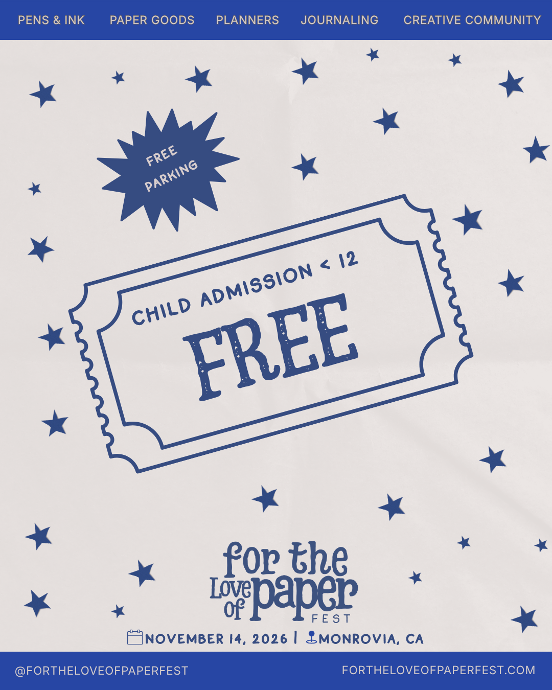 For the Love of Paper Fest | Kids Admission | Ages 12 and Under | Free